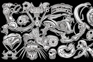 Russian tuned car tattoo idea