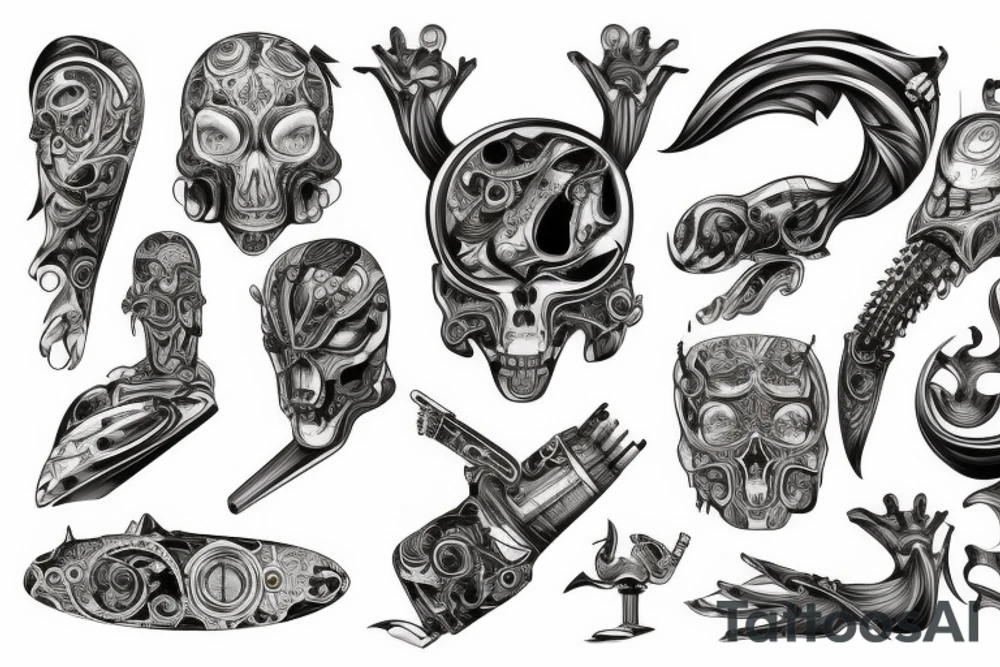 Russian tuned car tattoo idea