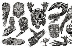 Russian tuned car tattoo idea