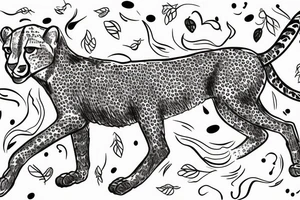 cheetah running tattoo idea
