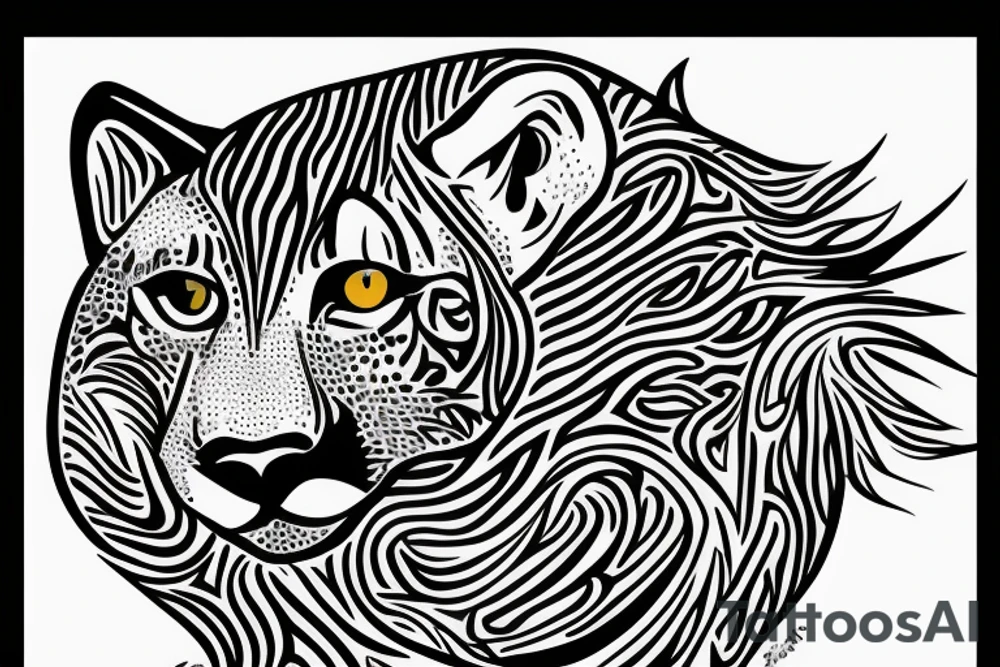 cheetah running tattoo idea