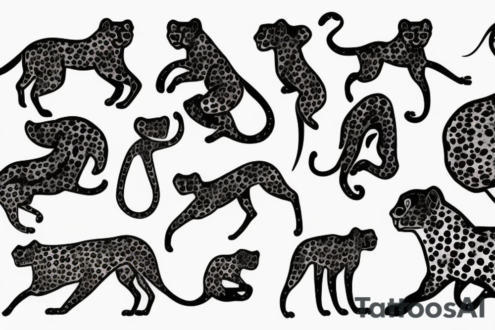 cheetah running tattoo idea