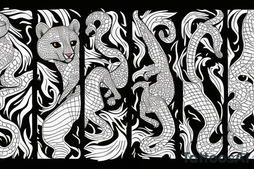 cheetah running tattoo idea