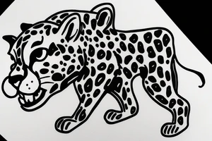 cheetah running tattoo idea