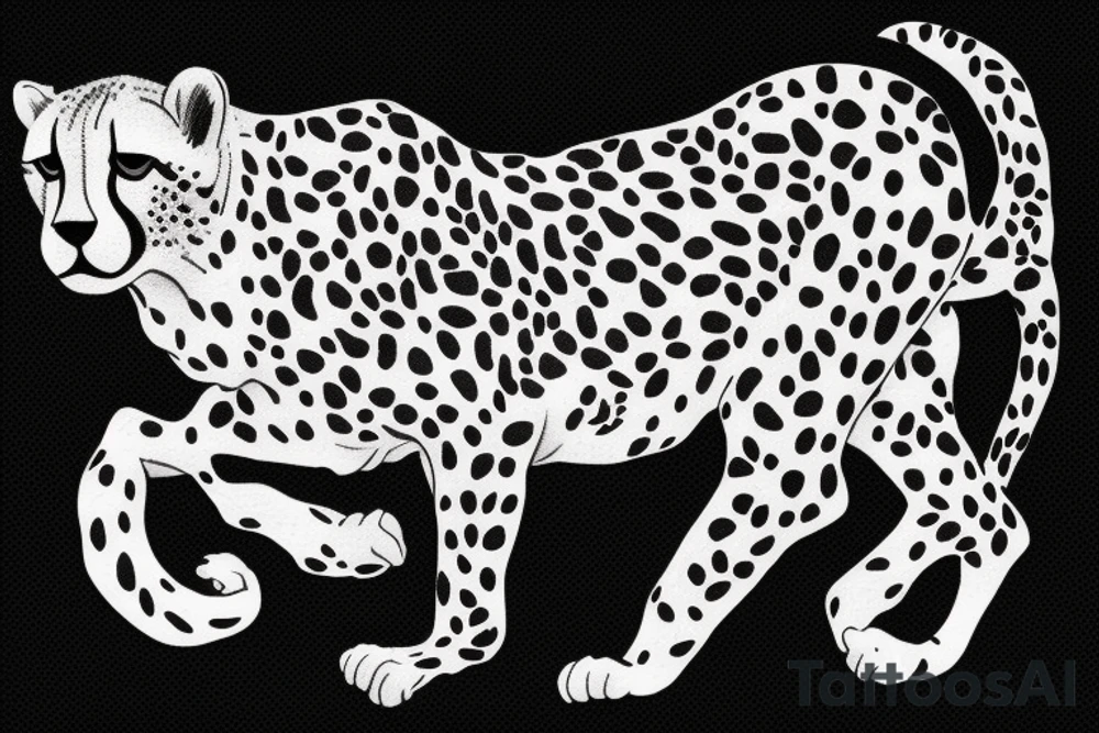 cheetah running tattoo idea