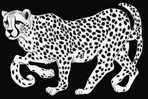 cheetah running tattoo idea