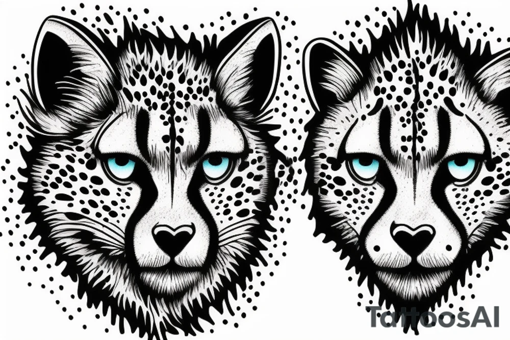 cheetah running tattoo idea