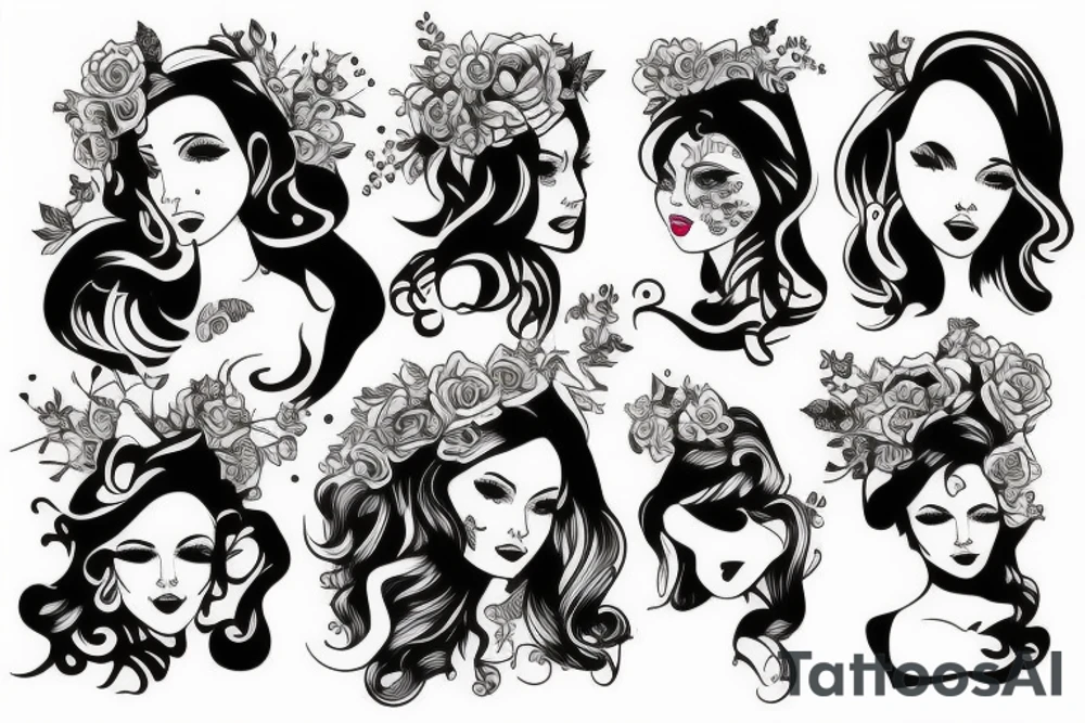 Girl tattoo idea