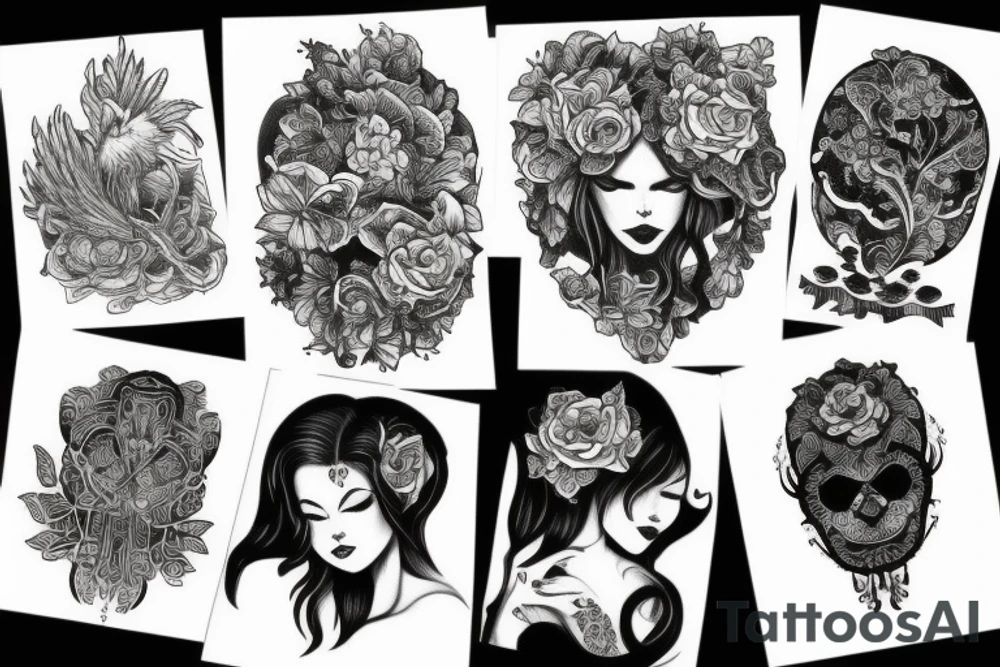 Dark female tattoo idea