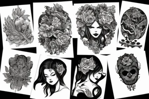 Dark female tattoo idea