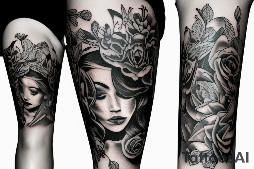 Dark female tattoo idea
