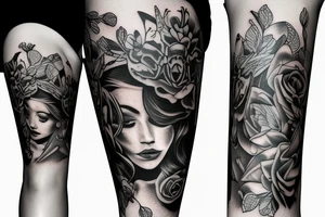 Dark female tattoo idea