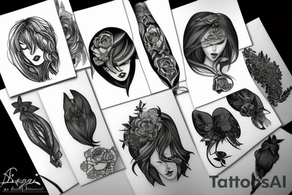 Dark female tattoo idea