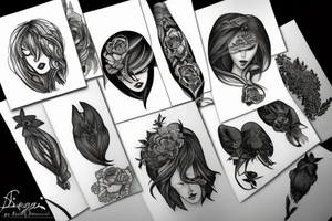 Dark female tattoo idea