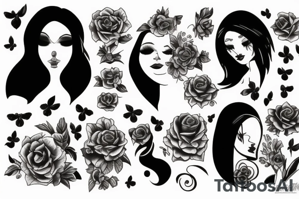 Dark female tattoo idea