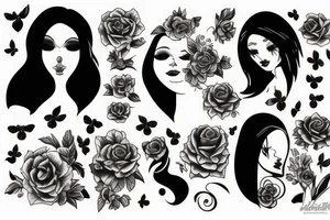 Dark female tattoo idea
