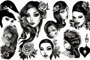 Dark female tattoo idea