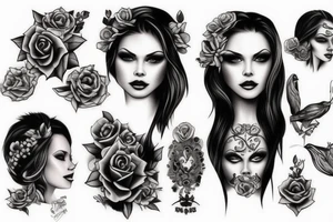 Dark female tattoo idea