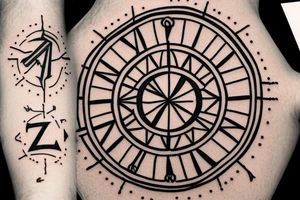 The word Zeit but using a sand clock as Z. Position would be neck tattoo idea