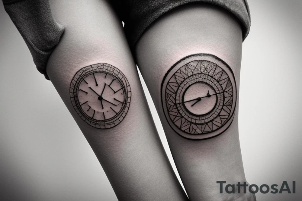 Small tattoo that consists of the word ZEIT but using a sand clock as Z. Position would be neck tattoo idea