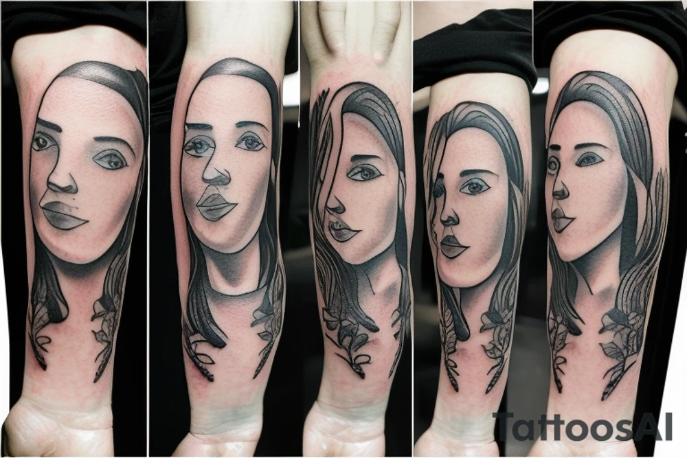 Two brothers and a sister walking down a path in the country side tattoo idea