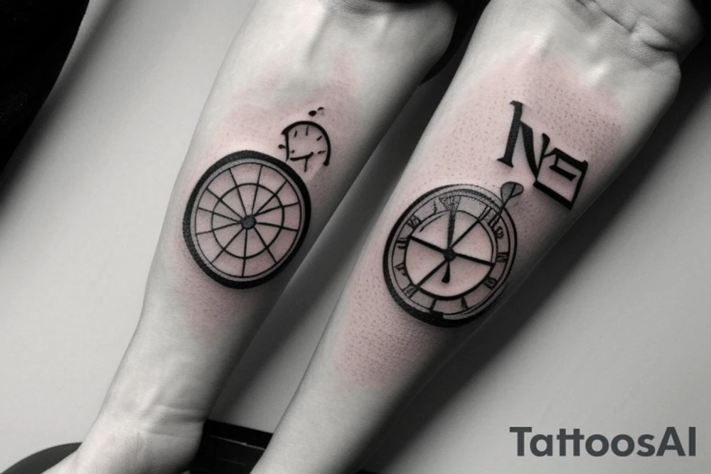 Small tattoo that consists of the word ZEIT but using a sand clock as Z. Position would be neck tattoo idea