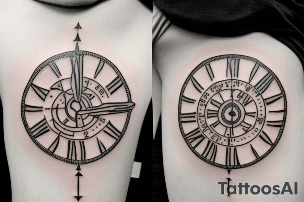Small tattoo that consists of the word ZEIT but using a sand clock as Z. Position would be neck tattoo idea