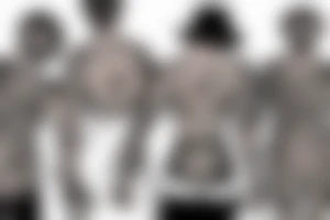 Two brothers and a sister walking down a path in the country side tattoo idea
