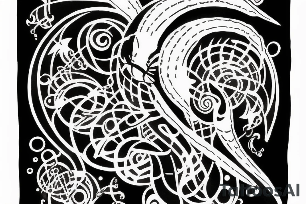 White rabbit and matrix screensaver cypher-code hole tattoo idea