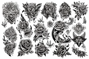 fill spaces between different tattoos tattoo idea