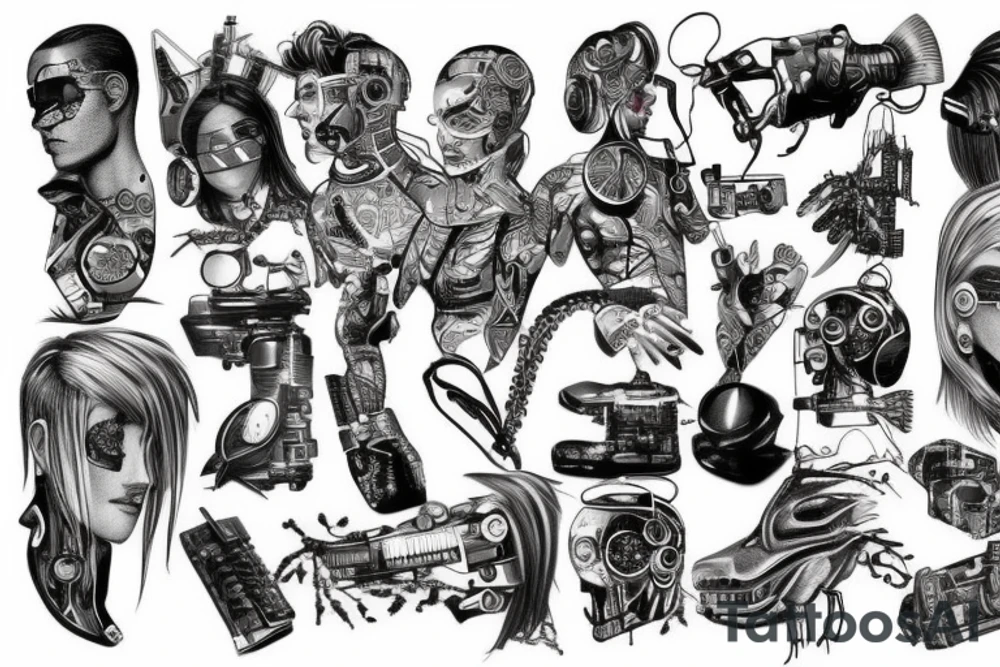 Cyberpunk tattoo idea