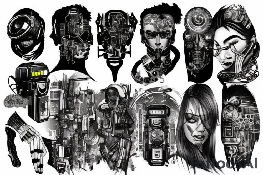 Cyberpunk tattoo idea