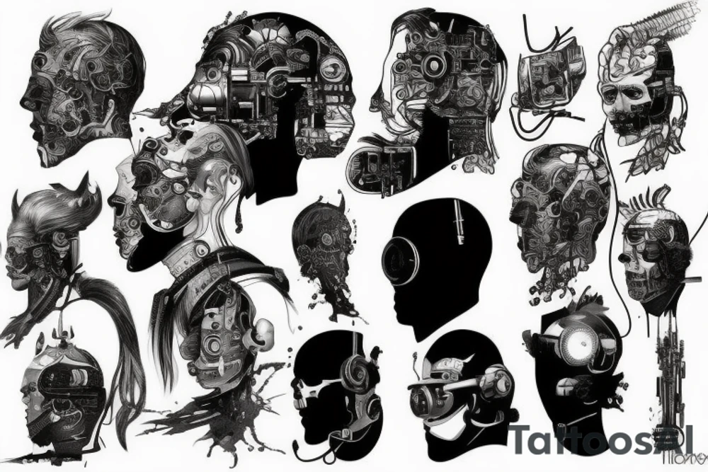Cyberpunk tattoo idea