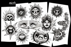 Monch sun tattoo idea