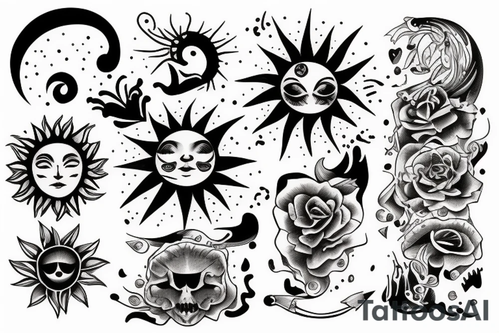 Monch sun tattoo idea