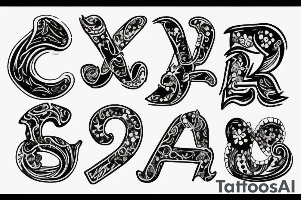 Letter A tattoo idea