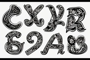 Letter A tattoo idea