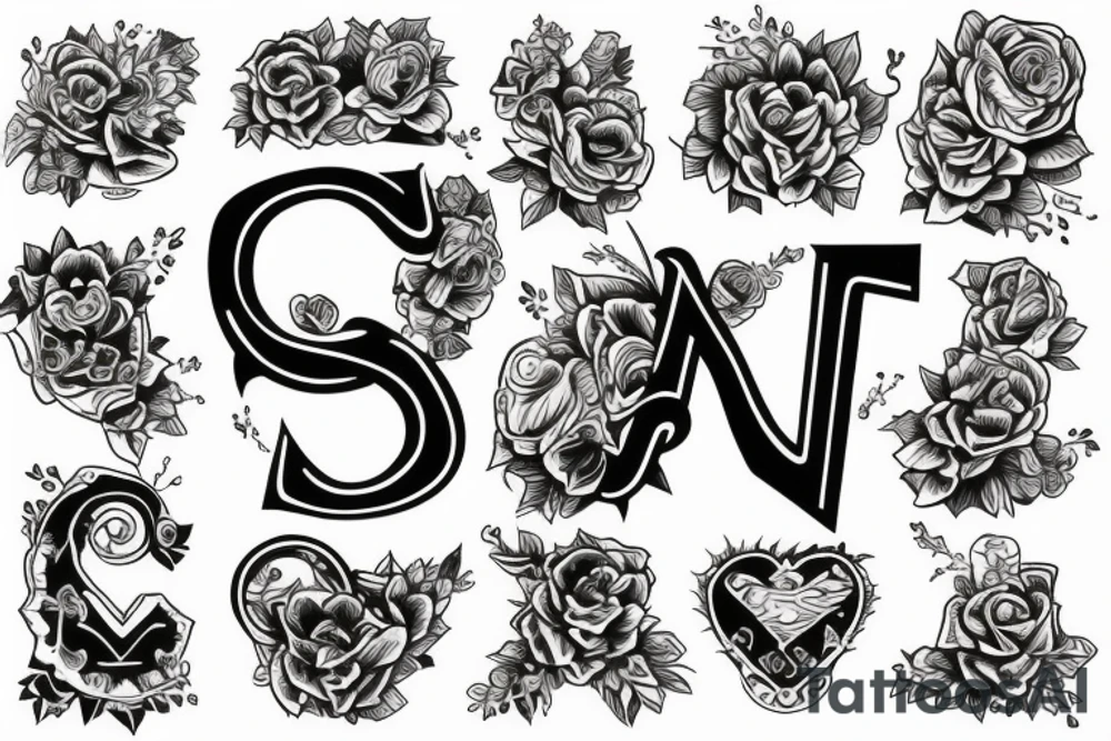 Letter A tattoo idea