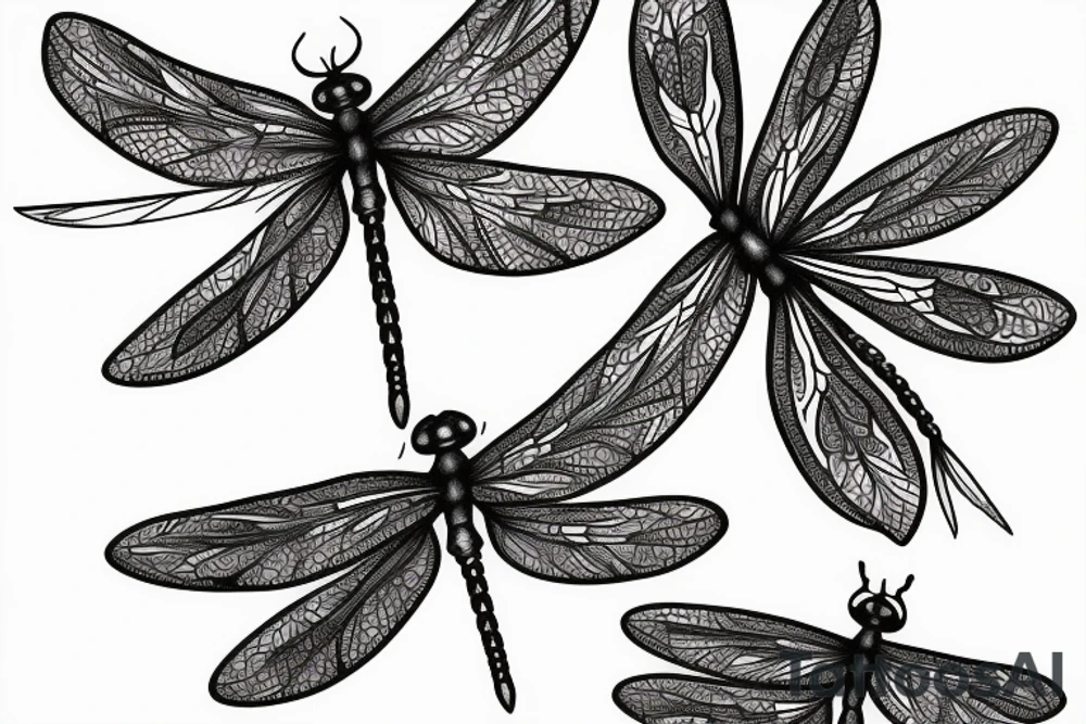 Dragonfly realistic tattoo idea