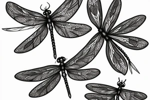 Dragonfly realistic tattoo idea