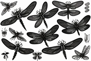 Dragonfly realistic tattoo idea