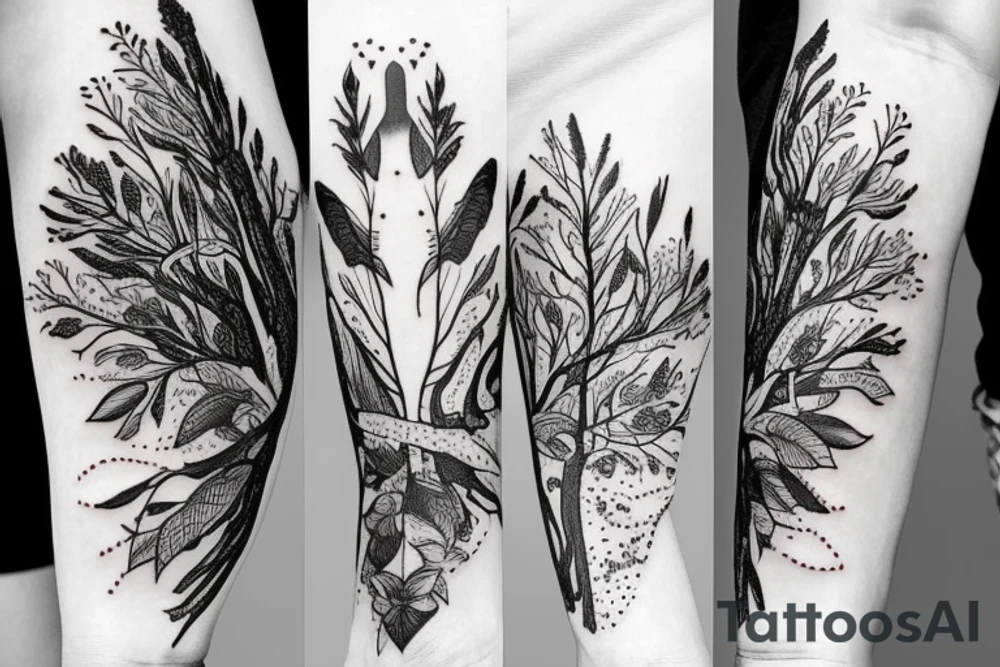Forest sleeve tattoo idea
