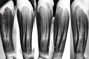 Forest sleeve tattoo idea