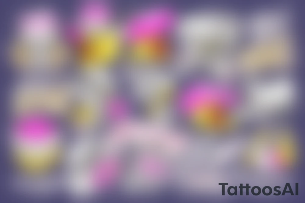duck with pink cowboy hat tattoo idea