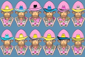 duck with pink cowboy hat tattoo idea