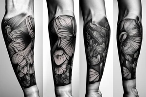 A representation of macro decompression on left forearm tattoo idea