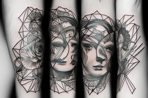 A representation of macro decompression on left forearm tattoo idea