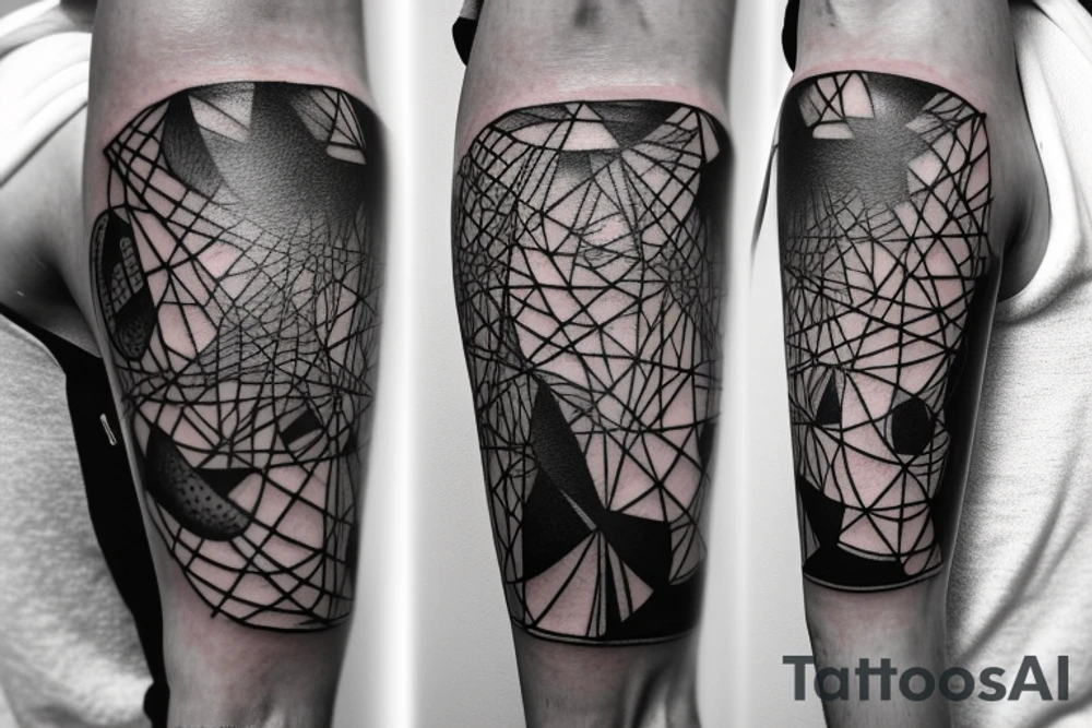 A representation of macro decompression on left forearm tattoo idea A representation of macro decompression on left forearm tattoo idea