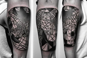 A representation of macro decompression on left forearm tattoo idea
