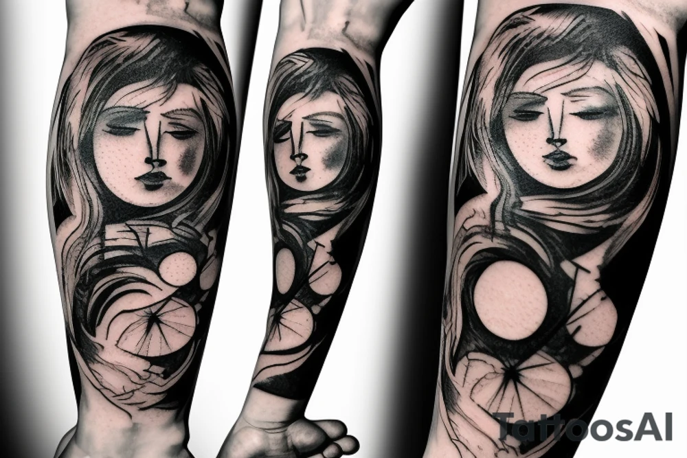 A representation of macro decompression on left forearm tattoo idea A representation of macro decompression on left forearm tattoo idea